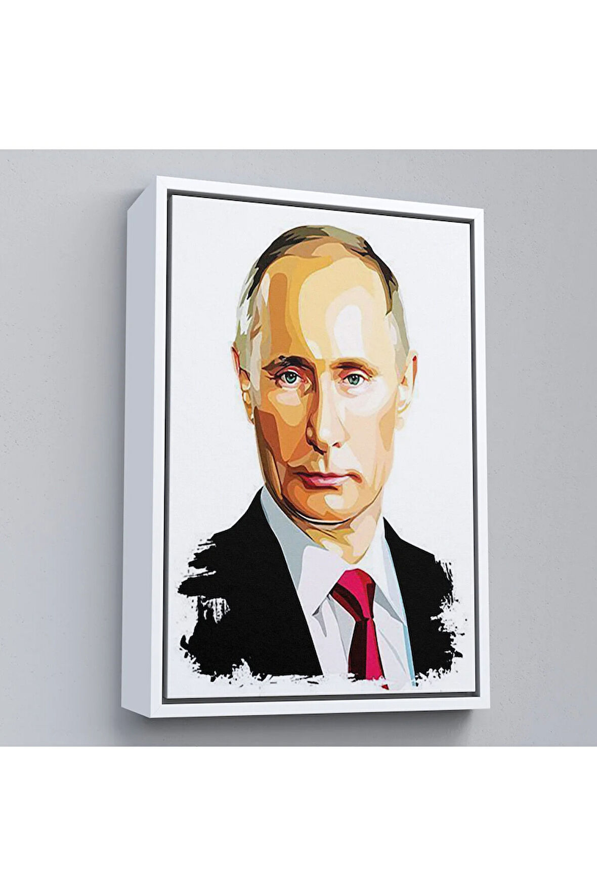 Ahşap Çerçeveli Vladimir Putin - Rusya Devlet Başkanı Tablosu-7958