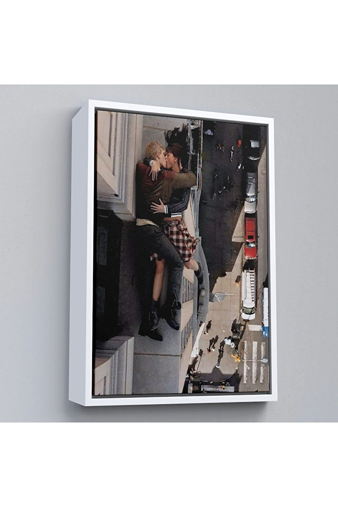 Ahşap Çerçeveli Ölüm Öpücüğü Tablolsu - The Kiss Of Death-7962