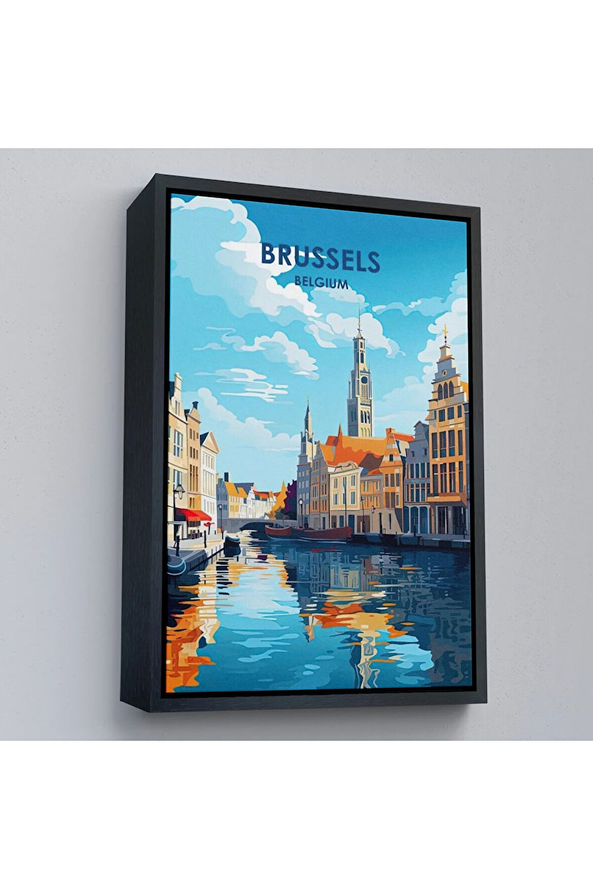 Ahşap Çerçeveli Brüksel Belçika Tablosu-7964