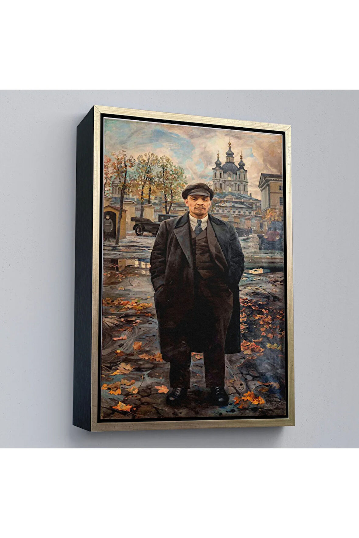 Ahşap Çerçeveli Sovyet Lideri Vladimir Lenin Tablo-7973