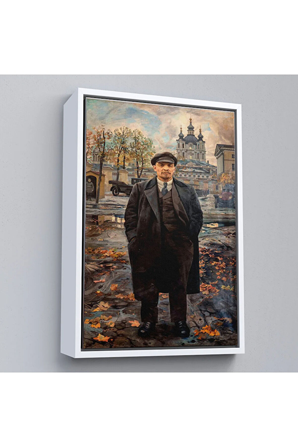 Ahşap Çerçeveli Sovyet Lideri Vladimir Lenin Tablo-7973