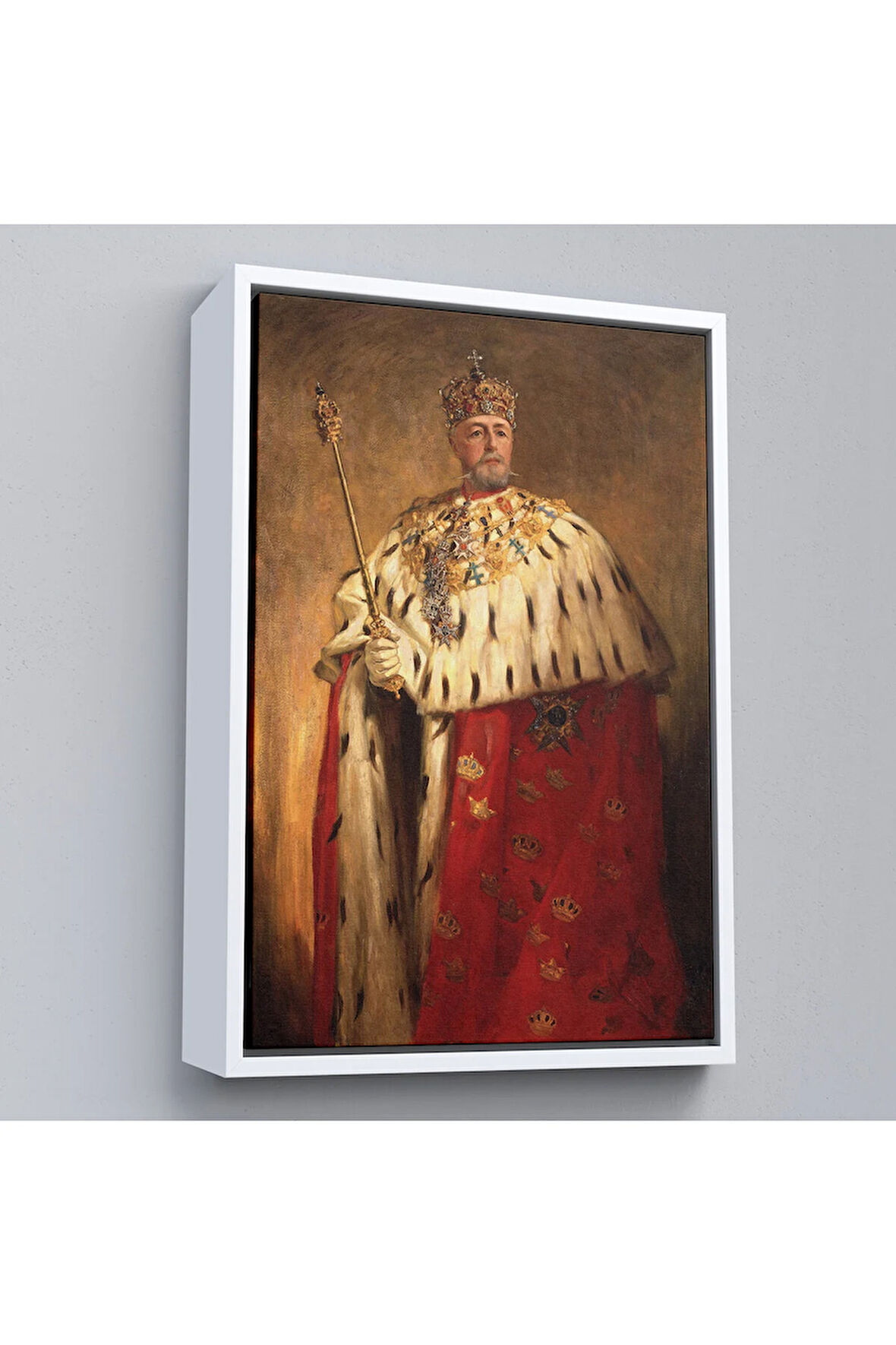 Ahşap Çerçeveli Oscar Frederick Iı'Nin Portre Tablo-8037