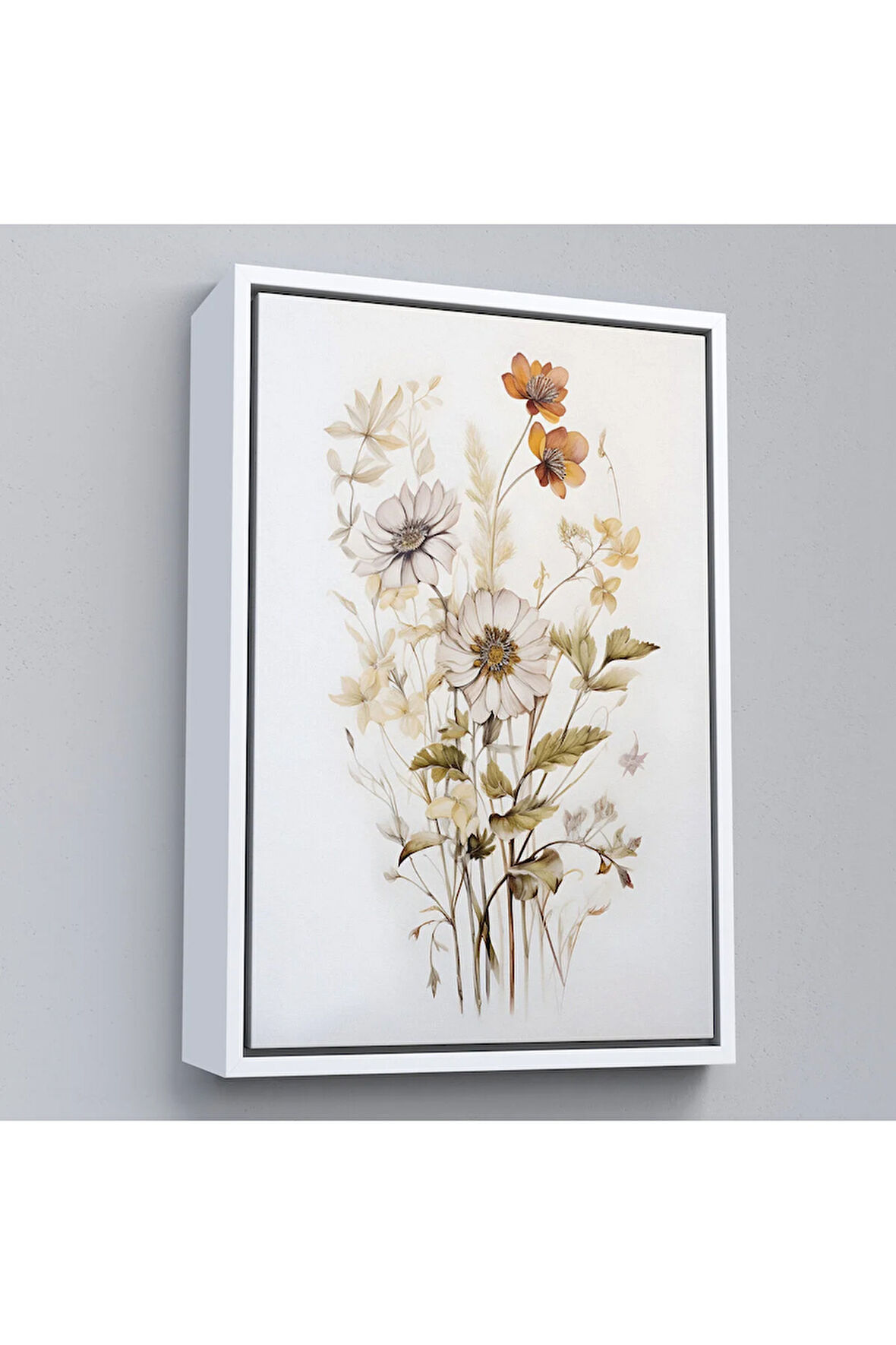 Ahşap Çerçeveli Soft Çiçekler Tablosu-8040