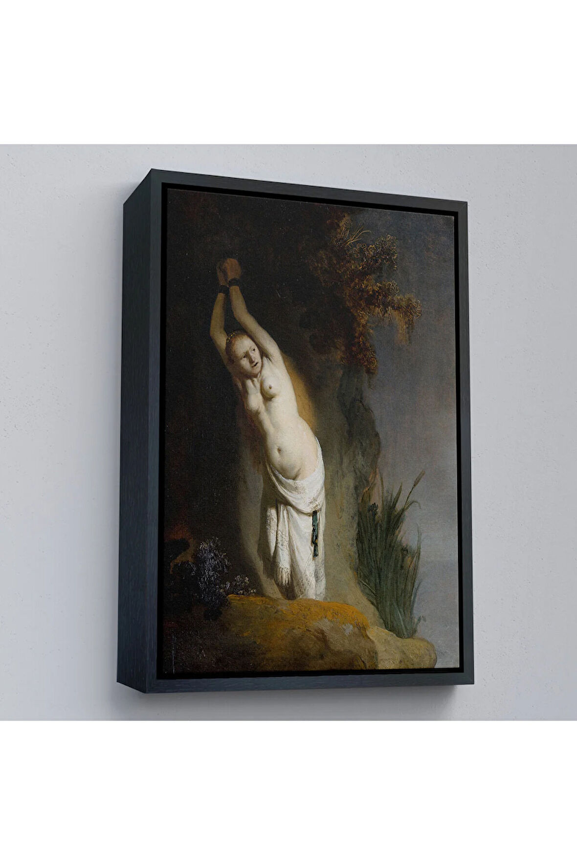 Ahşap Çerçeveli Rembrandt Van Rijn - Andromeda Tablo-8062