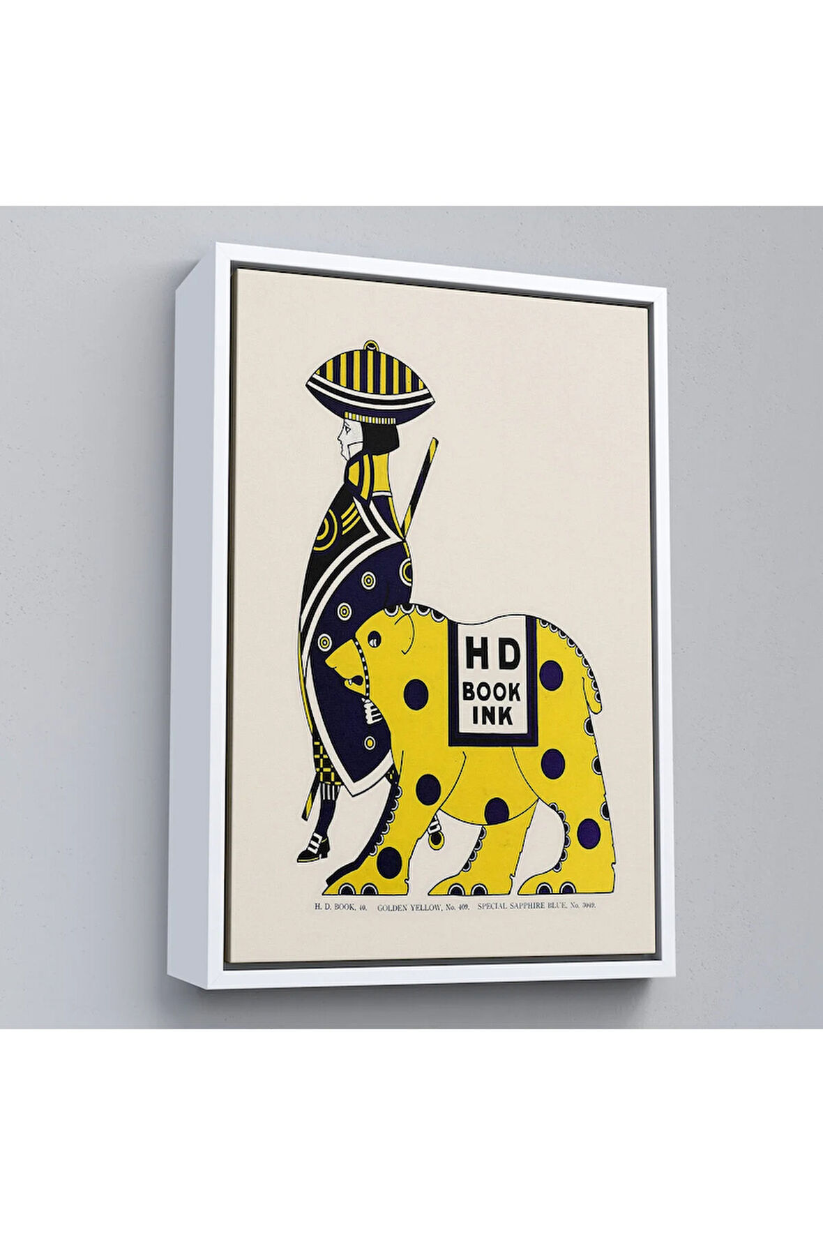 Ahşap Çerçeveli Augustus Jansson - Queen City Mürekkep Tablo-8072