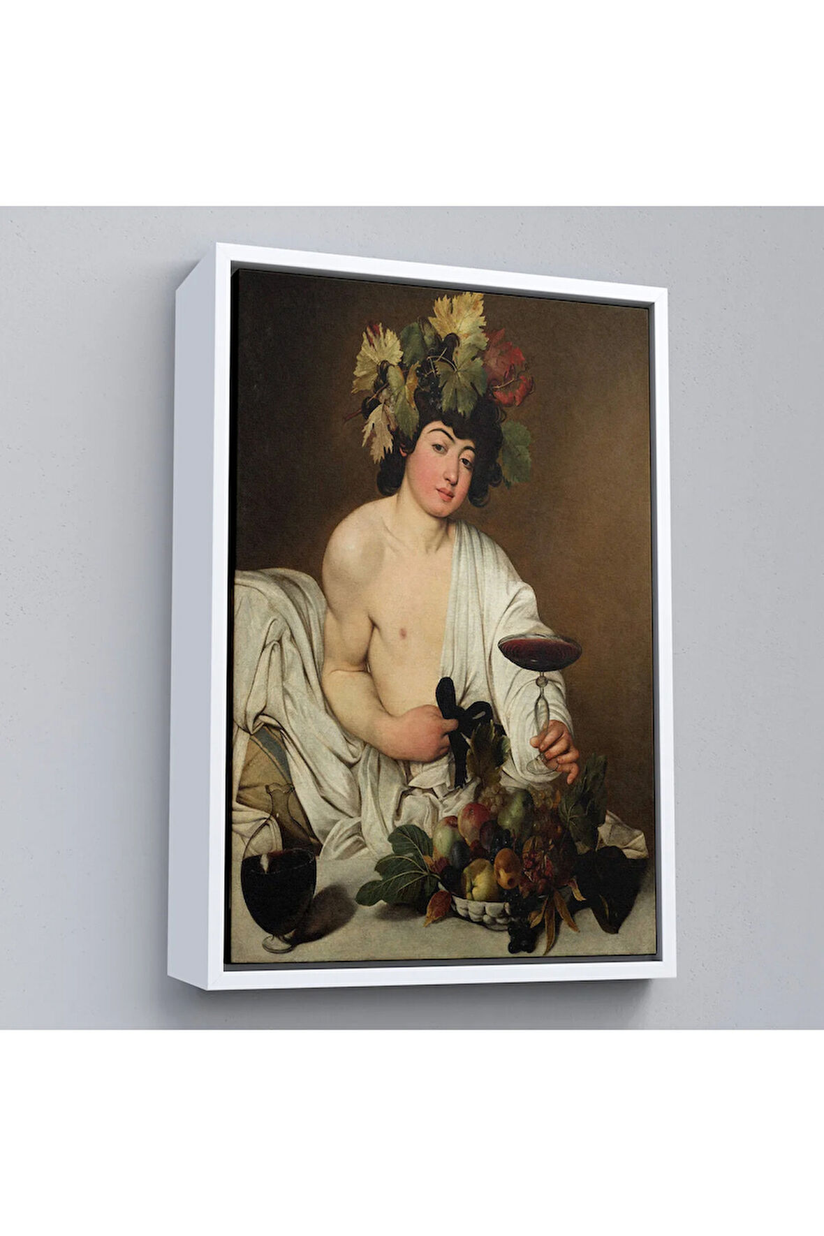 Ahşap Çerçeveli Caravaggio - Bacchus Tablo-8074