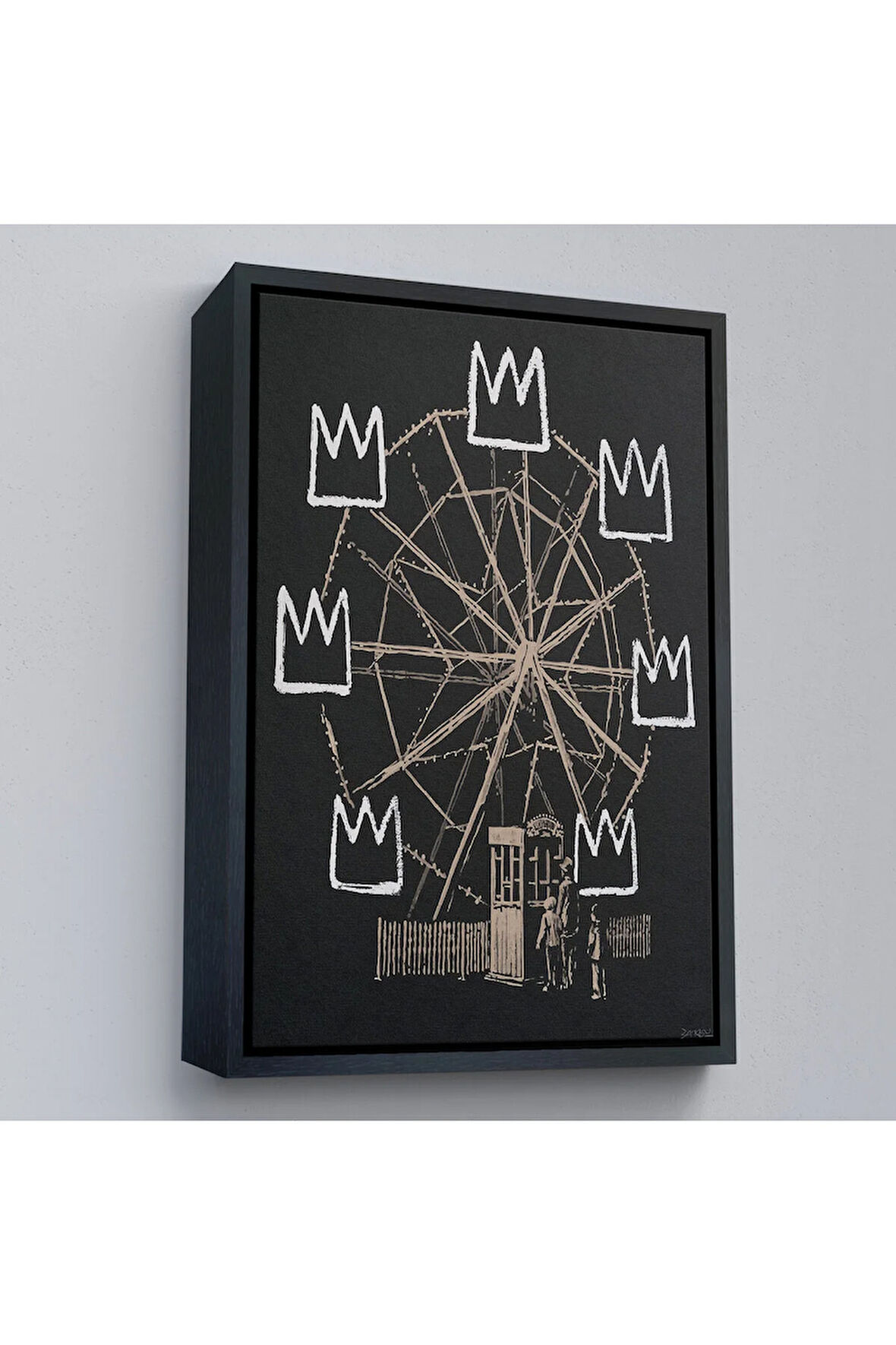 Ahşap Çerçeveli Banksquiat Tablo-8075