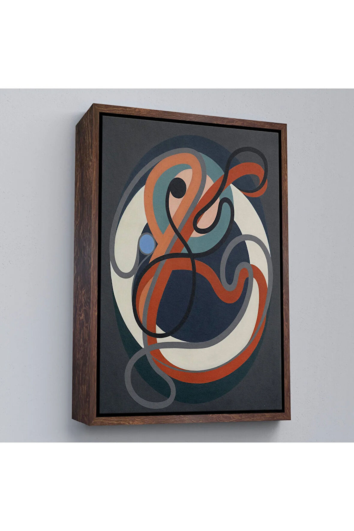 Ahşap Çerçeveli Auguste Herbin - Soyut Sanat Tablosu-8098