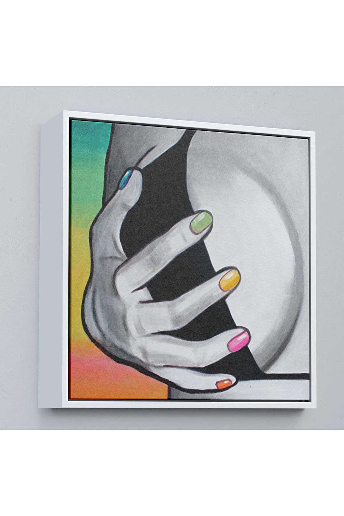 Ahşap Çerçeveli Gün Batımı Sol Göğüs Tablosu-8300