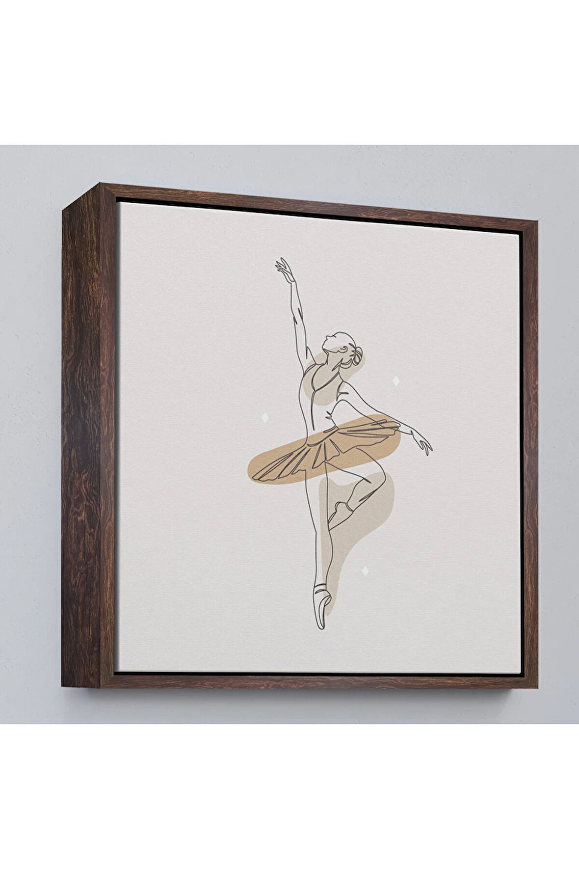 Ahşap Çerçeveli Bale Yapan Kadın Tablosu-8307