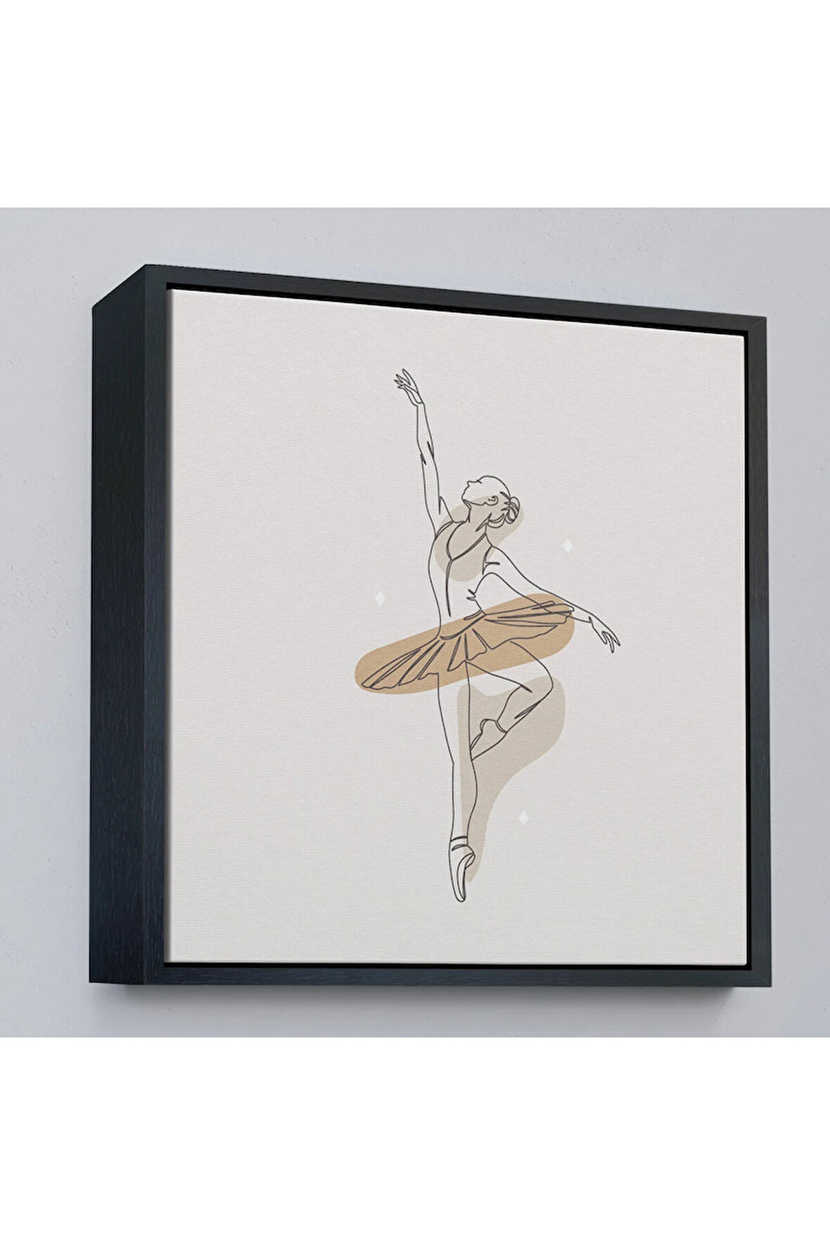 Ahşap Çerçeveli Bale Yapan Kadın Tablosu-8307