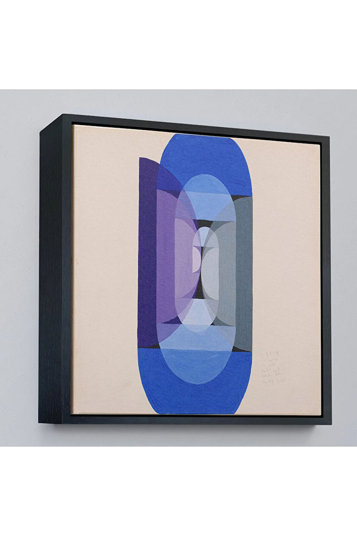 Ahşap Çerçeveli Blue Gray Violet Wheel Tablo-8315