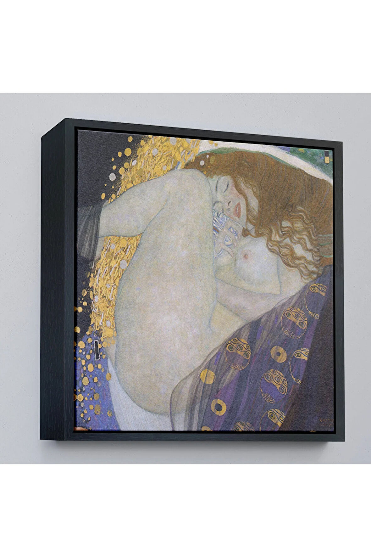 Ahşap Çerçeveli Gustav Klimt'İn Danae Tablosu-8318
