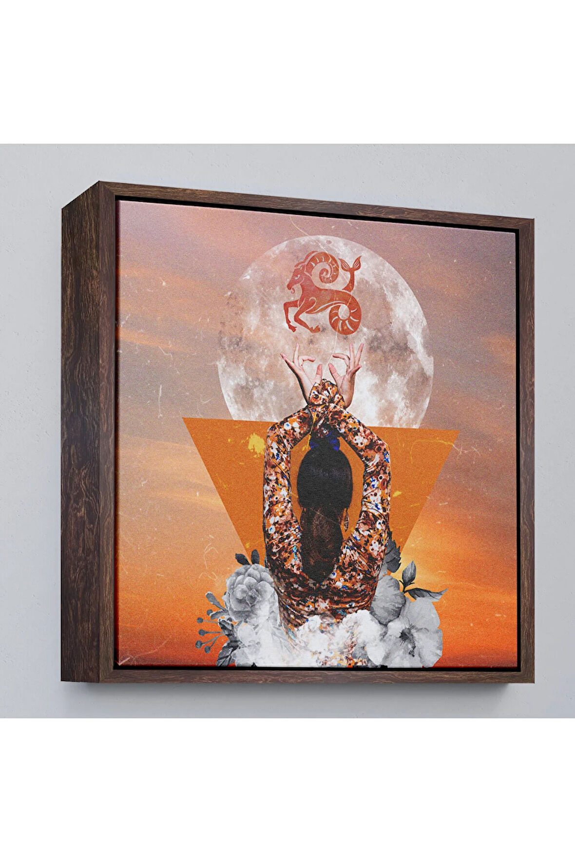 Ahşap Çerçeveli Burç Ve Astroloji Tablosu-8327