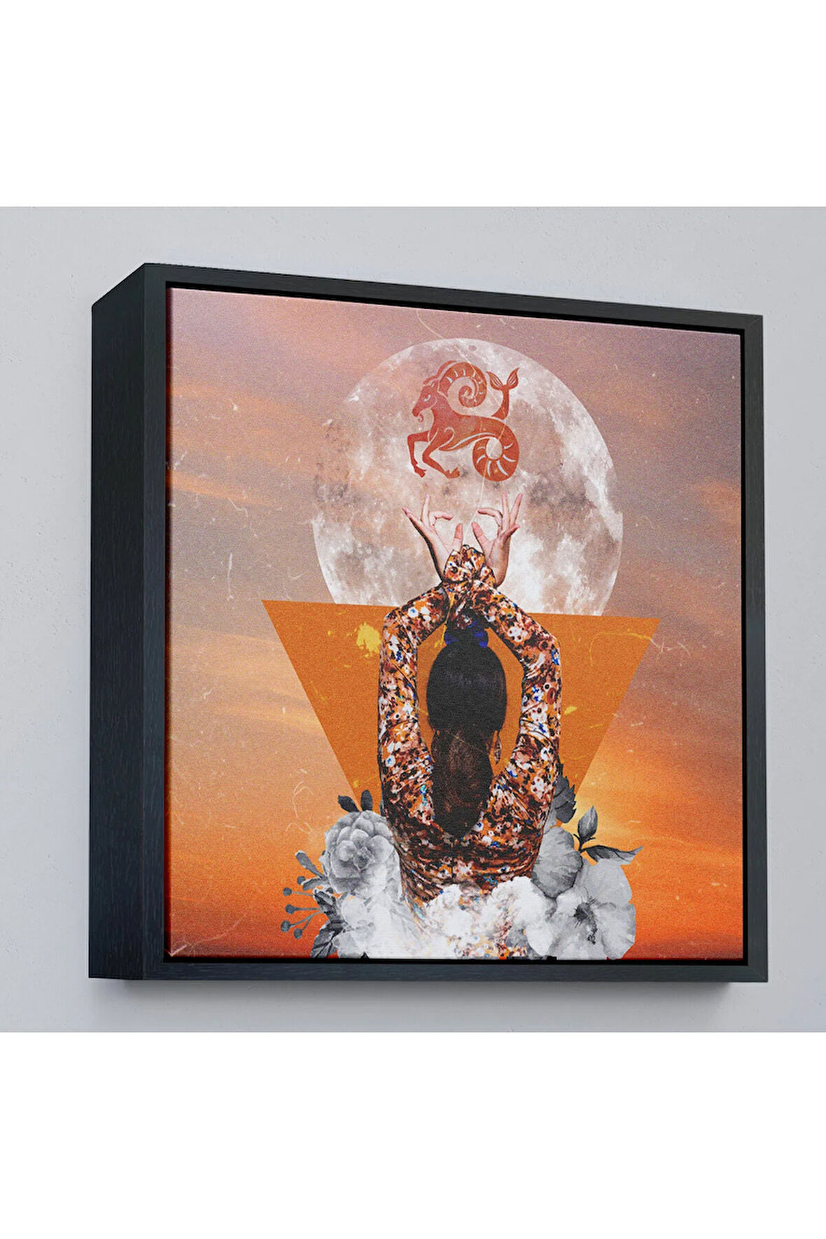 Ahşap Çerçeveli Burç Ve Astroloji Tablosu-8327