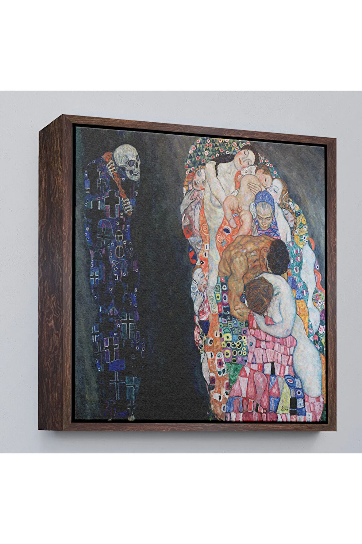 Ahşap Çerçeveli Gustav Klimt – Ölüm Ve Yaşam Tablosu-8341