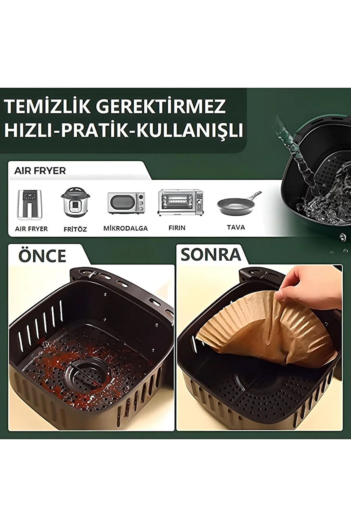 Fritöz Pişirme Kağıdı 50 Adet