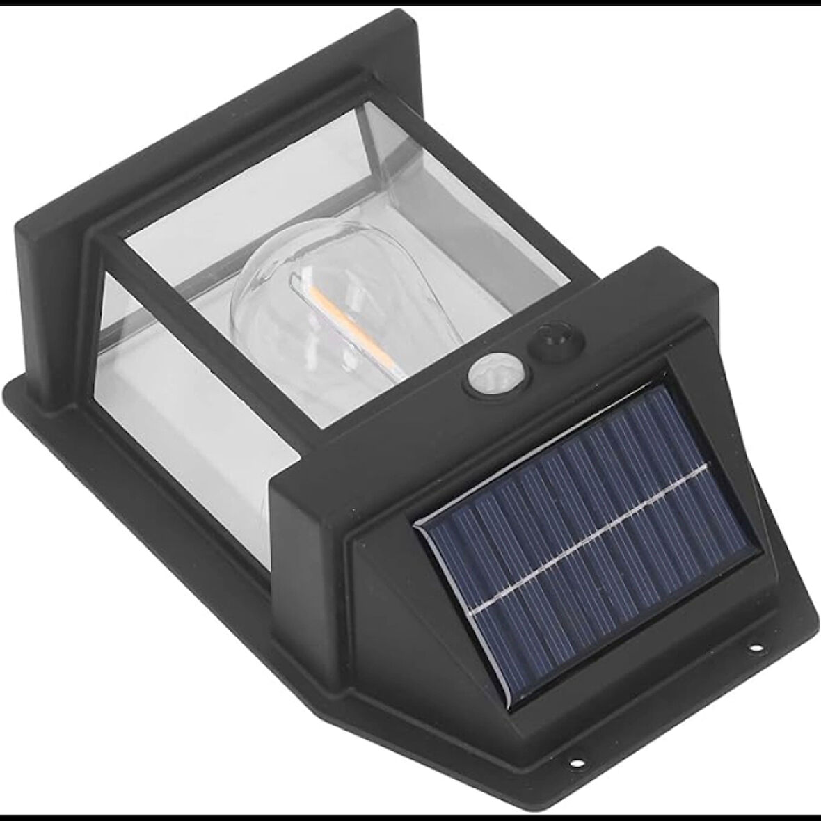 Güneş Enerjili Bahçe Aydınlatması Aplik Dekor Solar Ve Sensörlü Bahçe Balkon ve Garaj Lambası