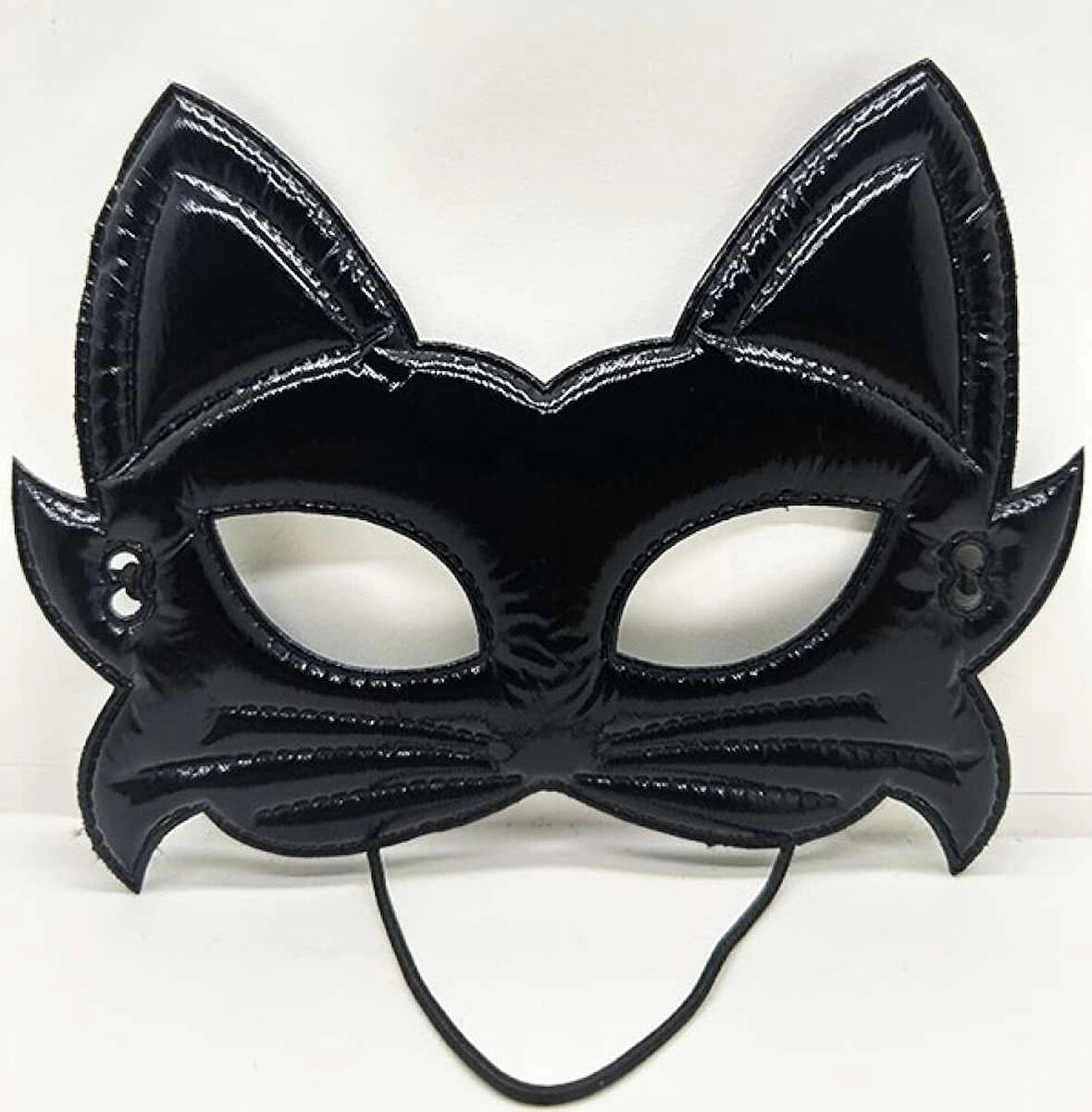 Siyah Renk Kumaş Malzemeden İmal Eva Kedi Maskesi 19x15 cm