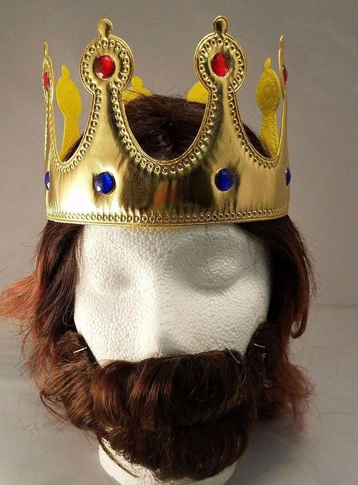 Altın Renk Kumaş Malzemeden İmal Çocuk Kral Tacı 57 cm