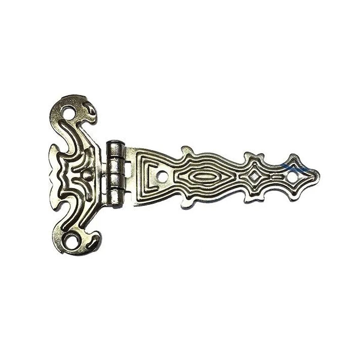 Dekoratif, Sac Tek Kuyruklu Menteşe - 40x68 Mm, Küçük, Nikel, 100 Adet