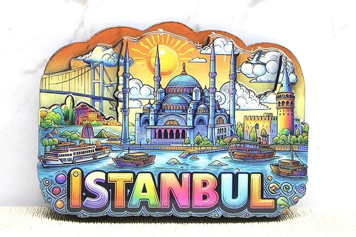 Ahşap İstanbul Temalı Magnet Alk4366