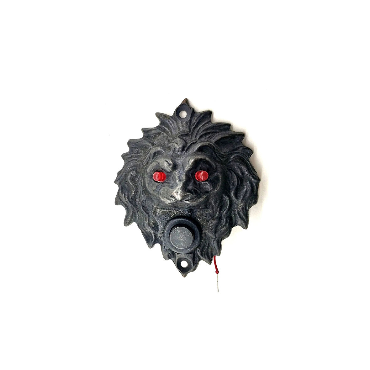 Antika Tarz Dekoratif Pirinç  Kapı Zili - 100x78 Mm, Oksit, Led Işıklı