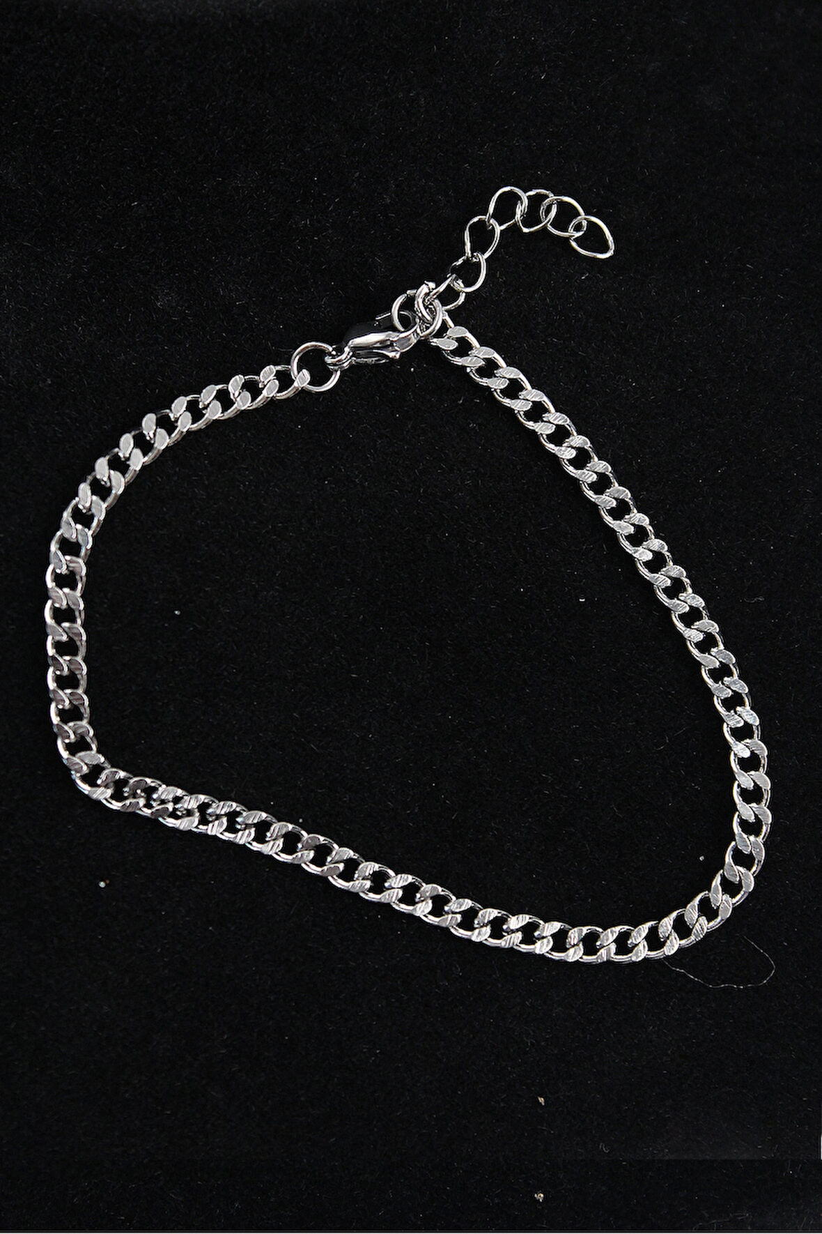 316L Çelik İnce Klasik Model Gümüş Renk Erkek Bileklik