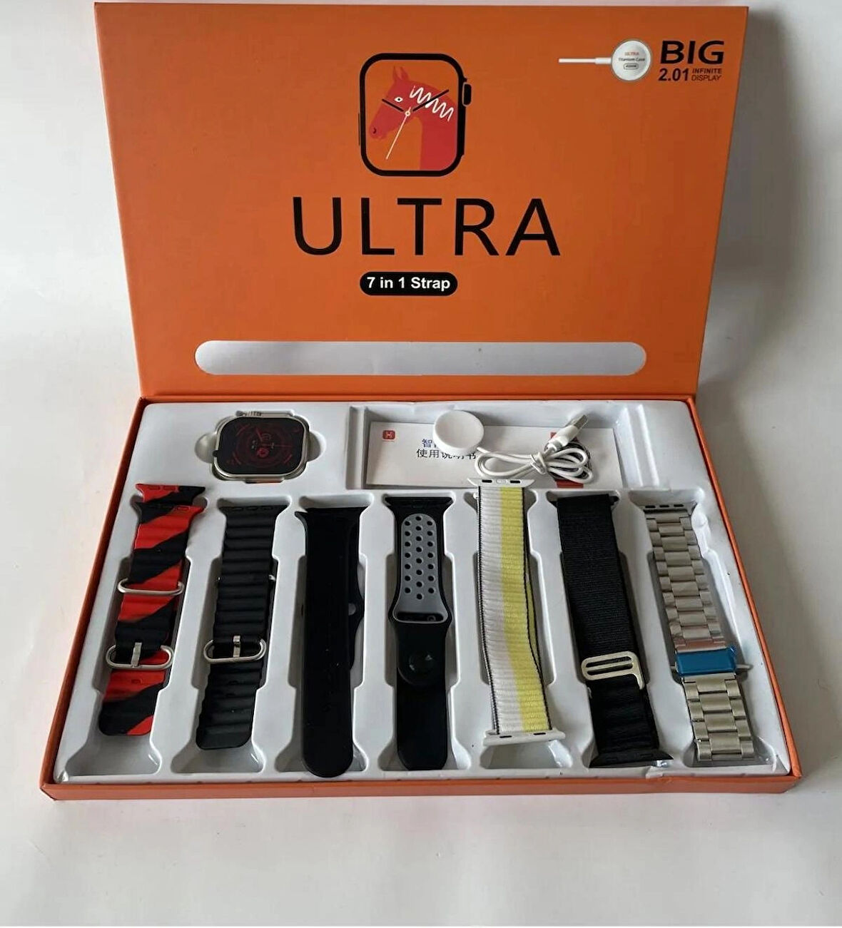 Watch Ultra 2 7 Kordonlu 49mm Watch 9 Ultra Akıllı Saat Görüşme Asistan