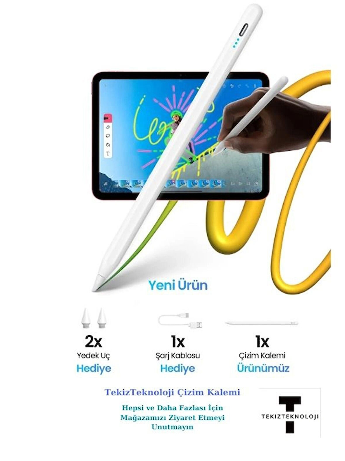 iOS Android Windows Uyumlu Tablet Telefon iPad Yazı Çizim Kalemi