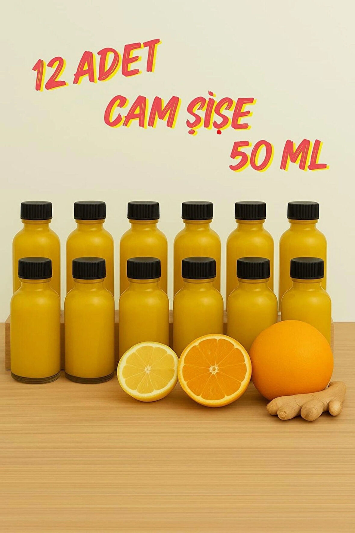 6 Adet Şeffaf Cam Shot Şişesi Siyah Plastik Kapaklı Hediyelik Koku Süs Çok Amaçlı Şişe 50ml