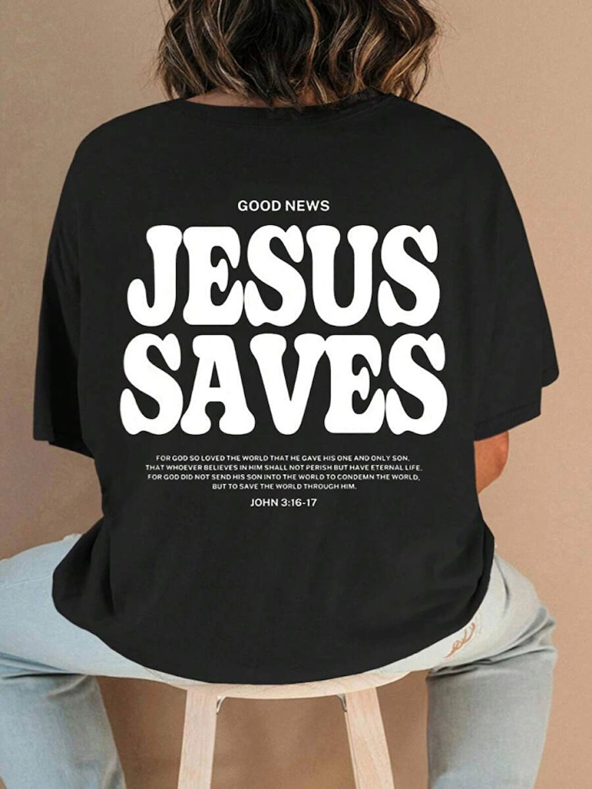 TUA MODA Baskılı T-shirt - Siyah