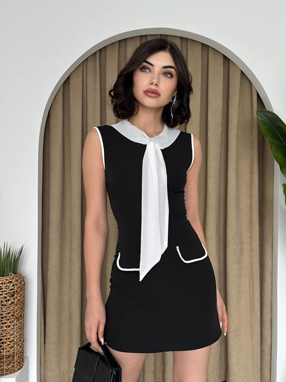 TUA MODA Area Fularlı Elbise