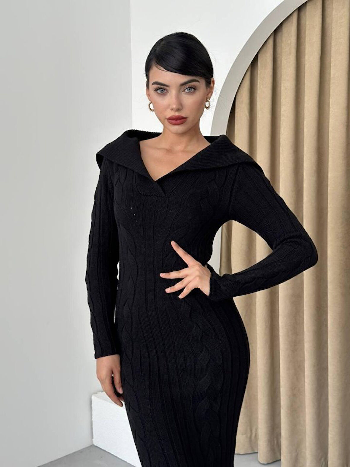 TUA MODA Vienne Yarasa Yaka Elbise