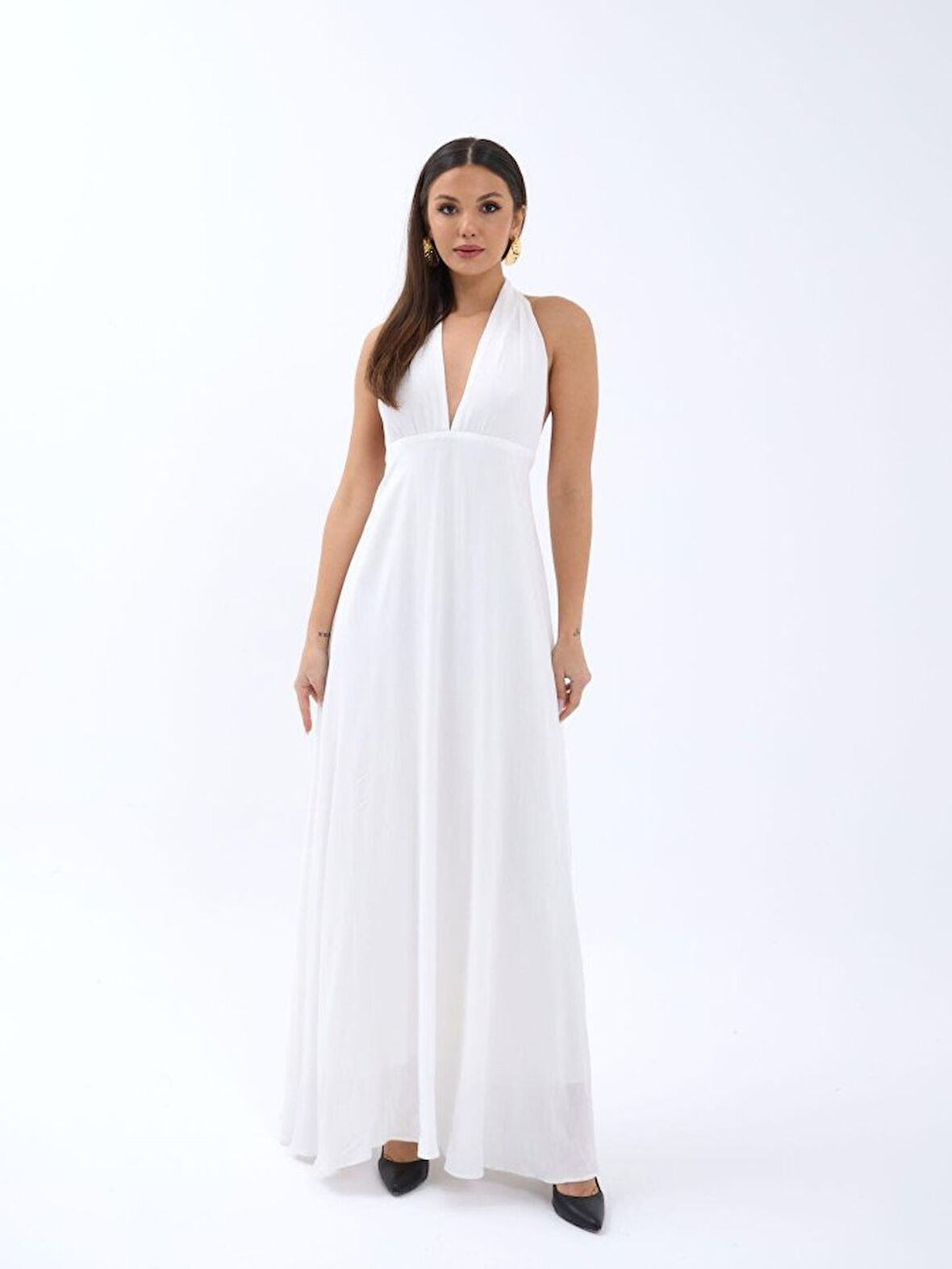 TUA MODA 6996 ELBİSE-EKRU