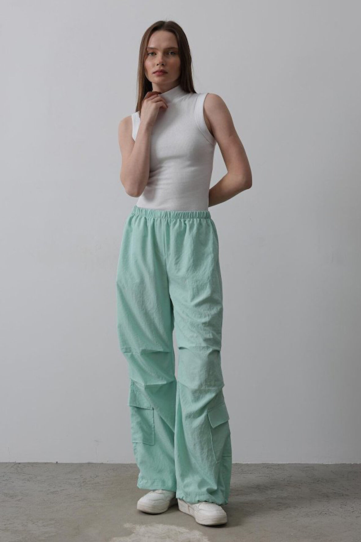 TUA MODA Paraşüt Cargo Pantolon - Mint