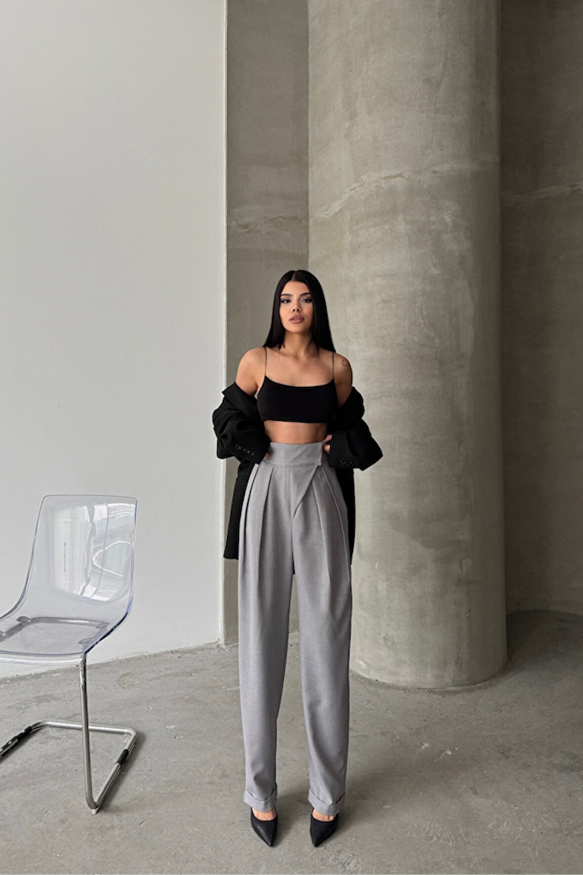 TUA MODA TASARIM PANTOLON - Gri