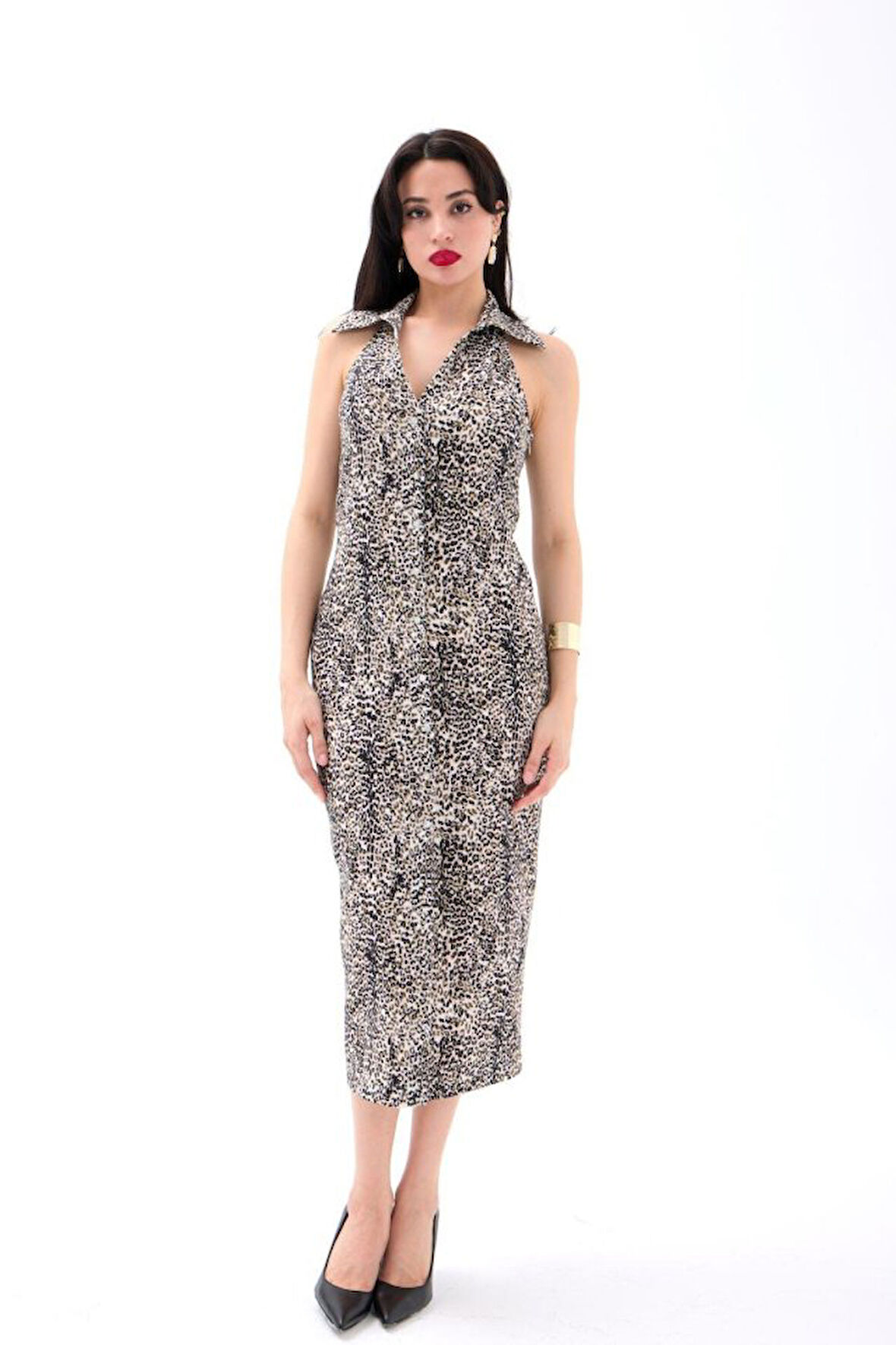 TUA MODA 7428 ELBİSE-SİYAH