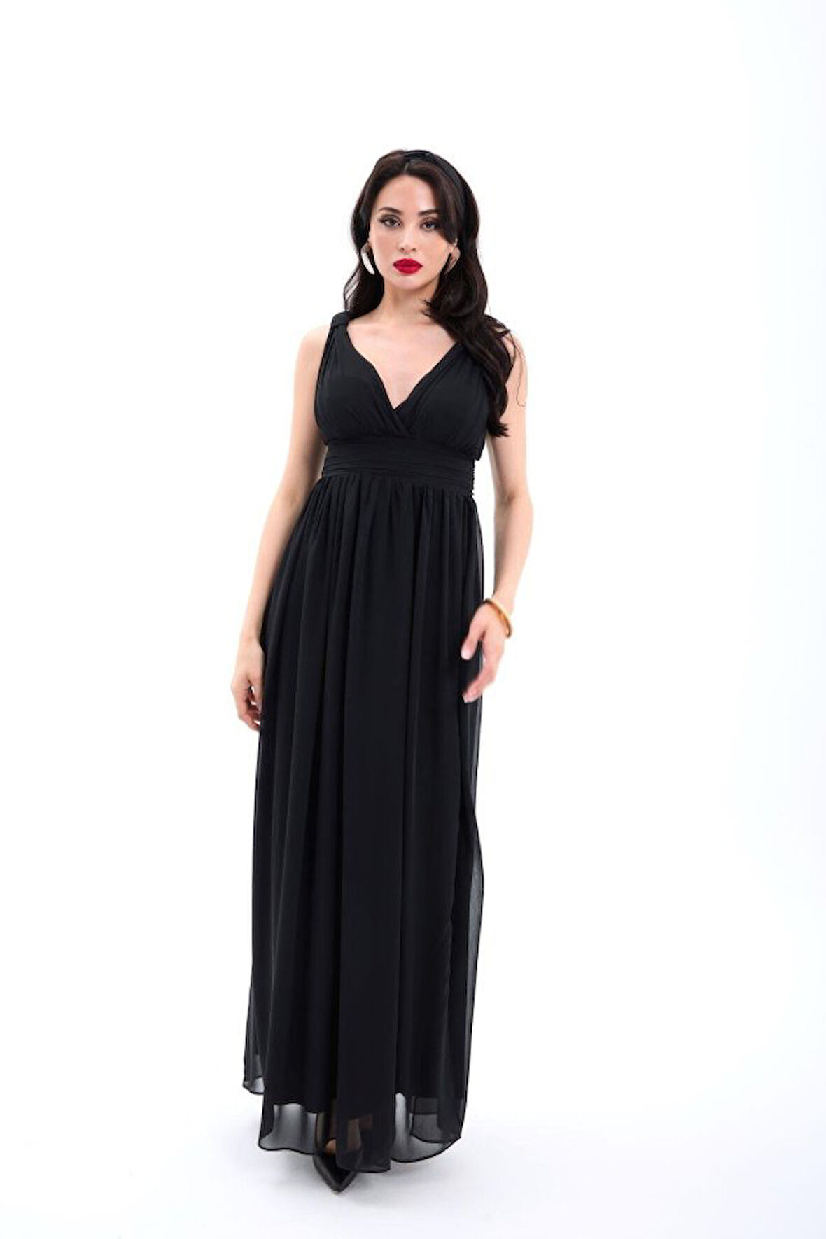 TUA MODA 4662 ELBİSE-SİYAH