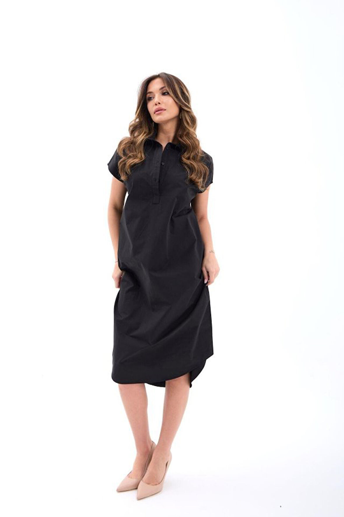 TUA MODA 7464 ELBİSE-SİYAH