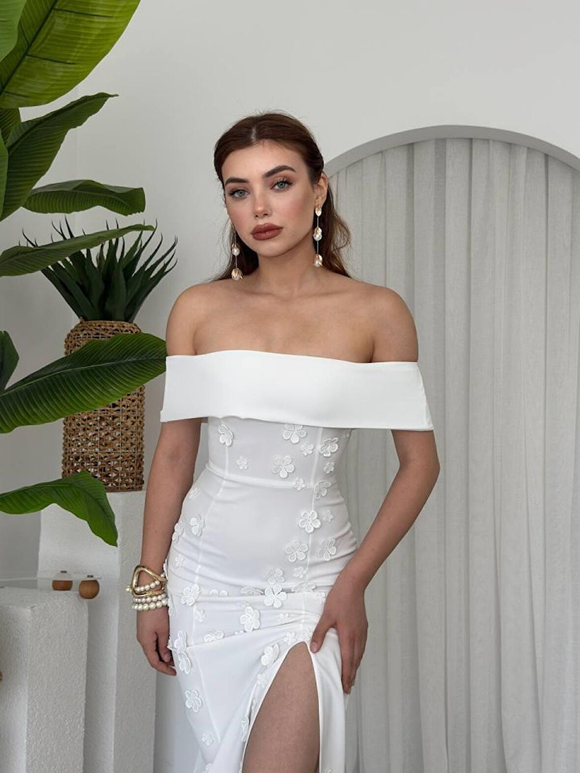 TUA MODA Cası Straplez  Elbise