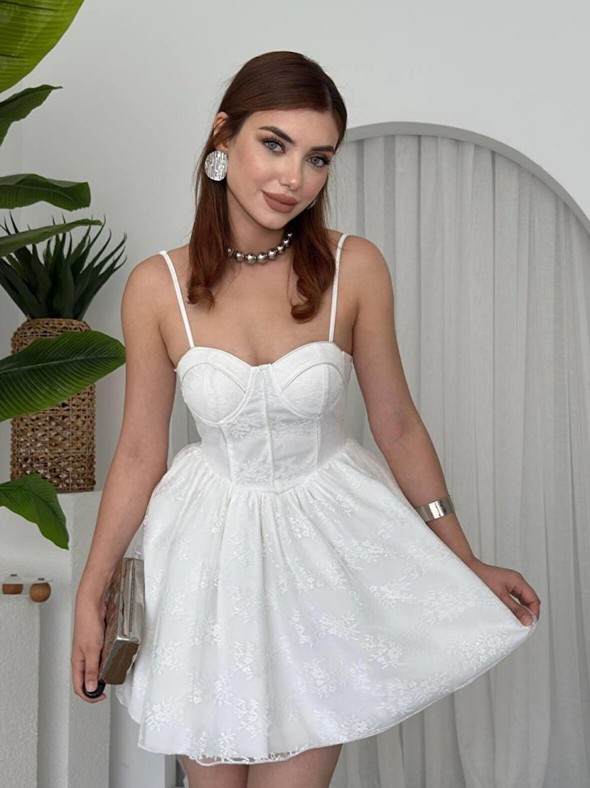 TUA MODA Toba İp Askılı Elbise