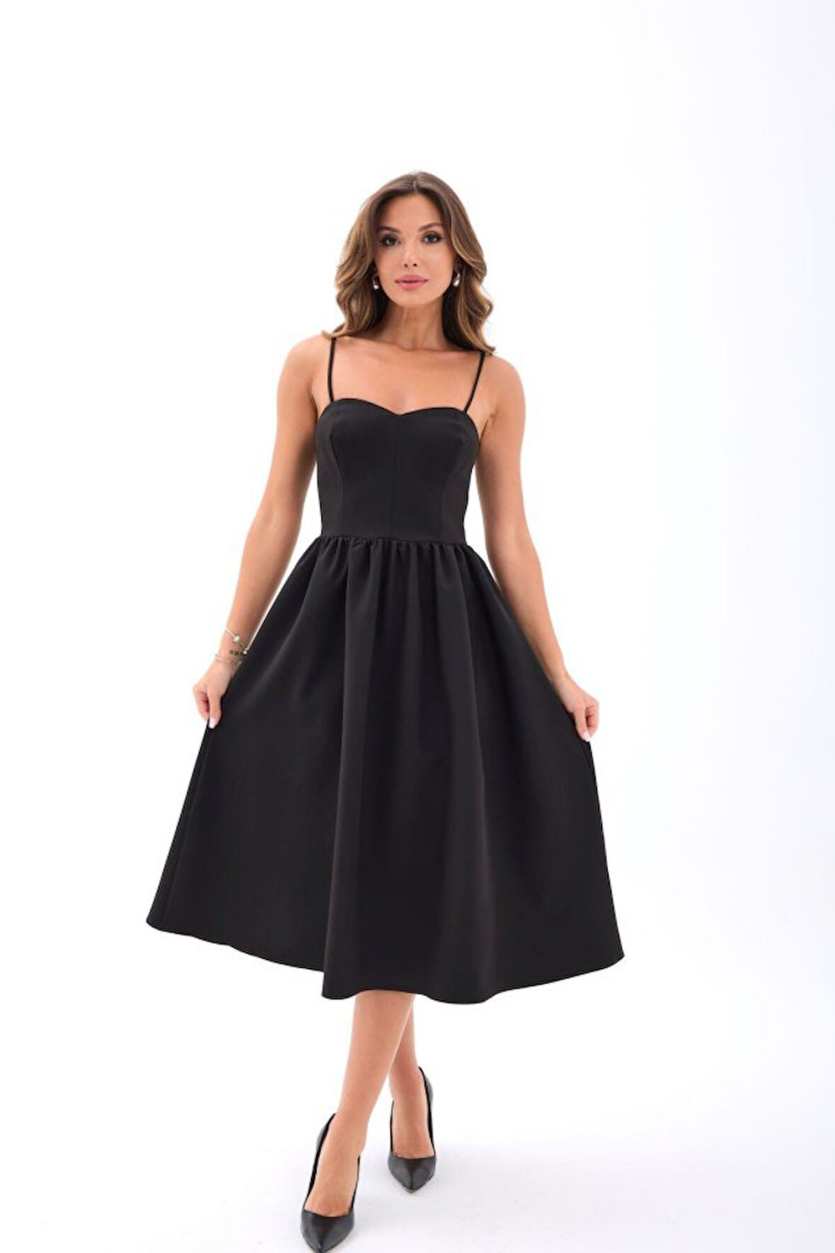 TUA MODA 7311 ELBİSE-SİYAH