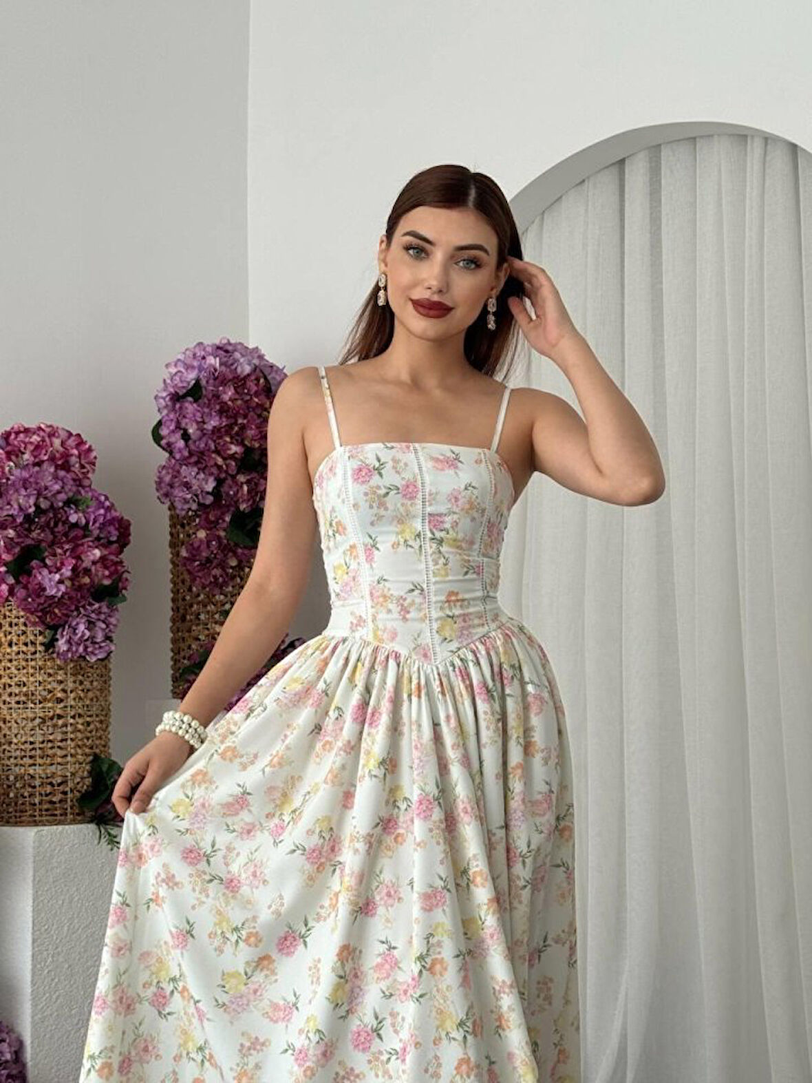 TUA MODA Pars İp Askılı Elbise