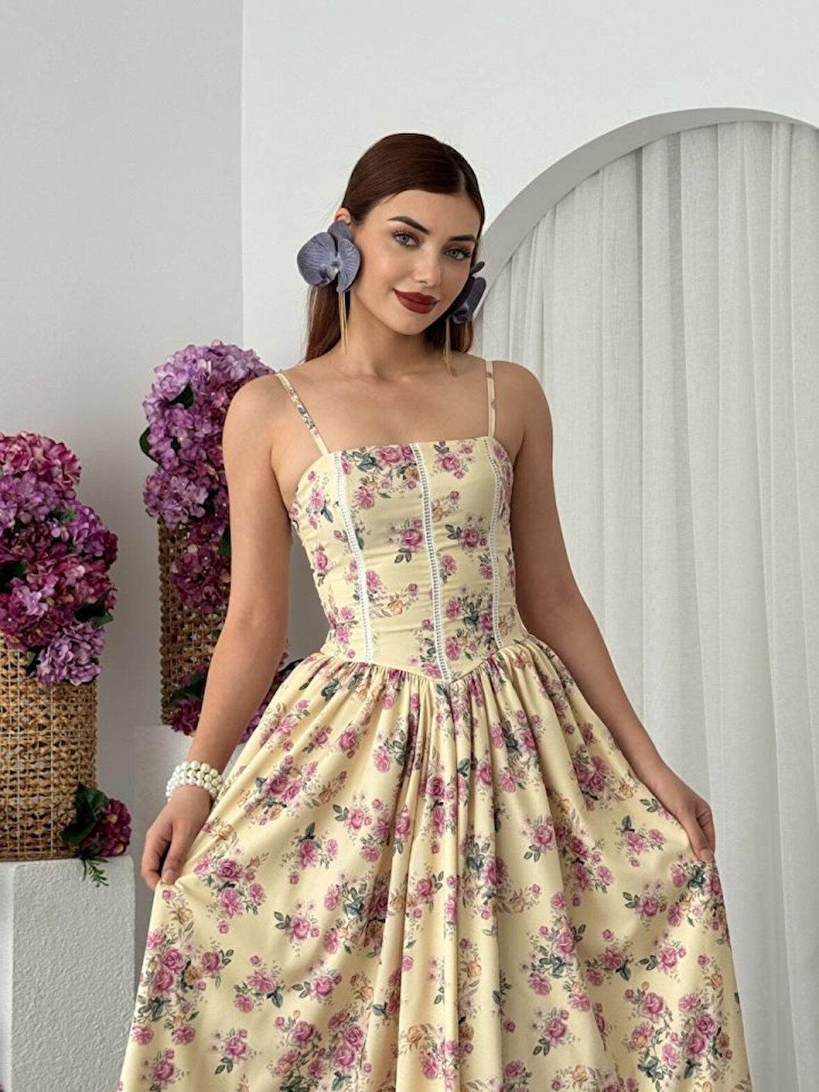 TUA MODA Pars İp Askılı Elbise