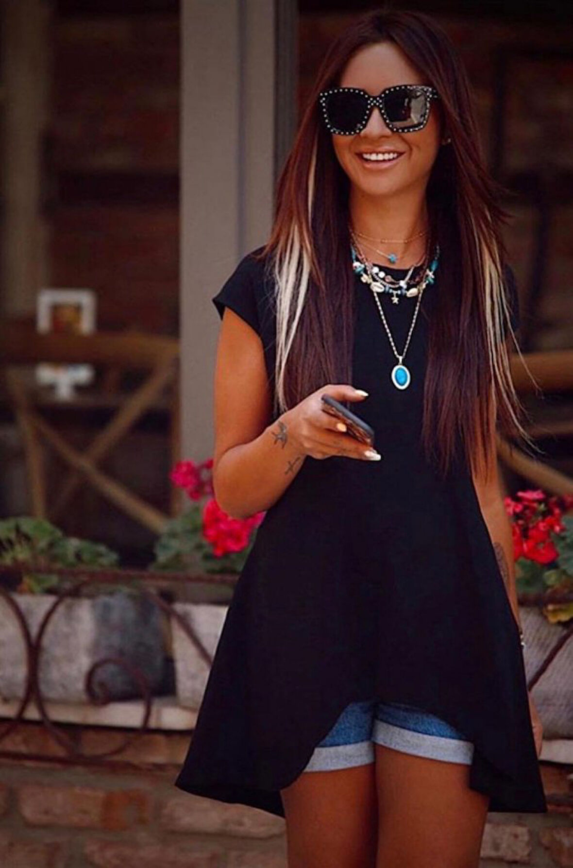 TUA MODA Kadın Kısa Kollu Asimetrik Viskon Kumaş Bluz