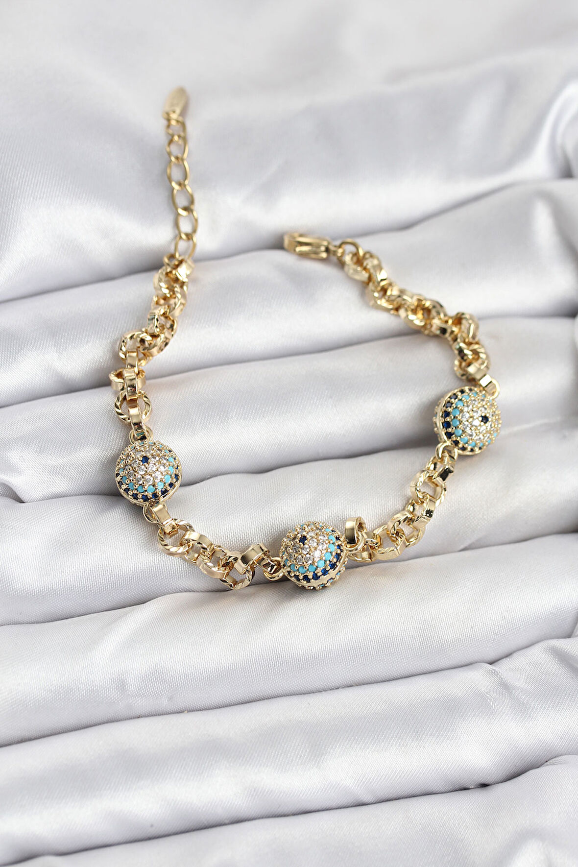 TUA MODA Xuping VIP Nazarlı Gold Renk Bileklik