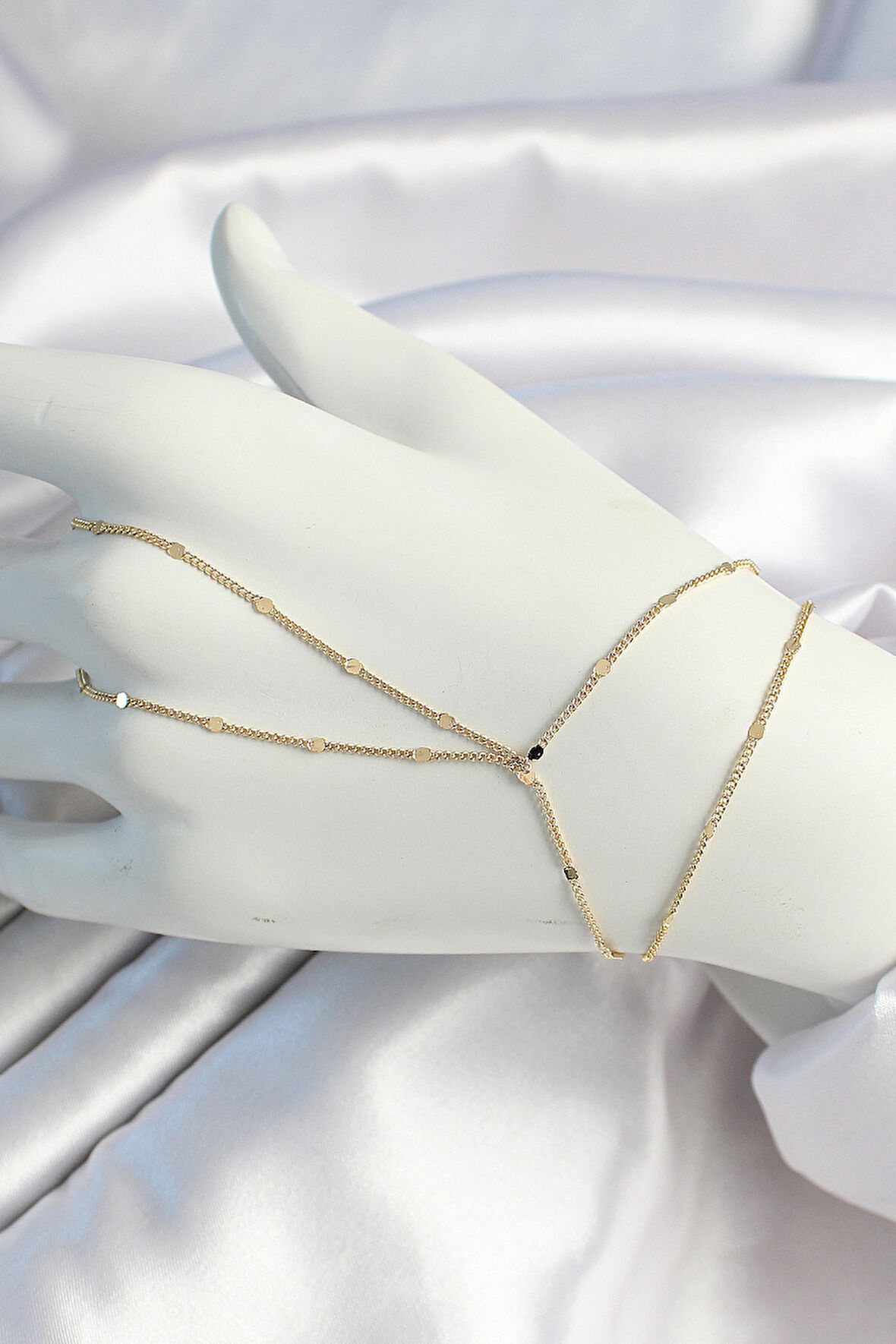 TUA MODA Pirinç Gold Renk Parçalı Ezme Şahmeran