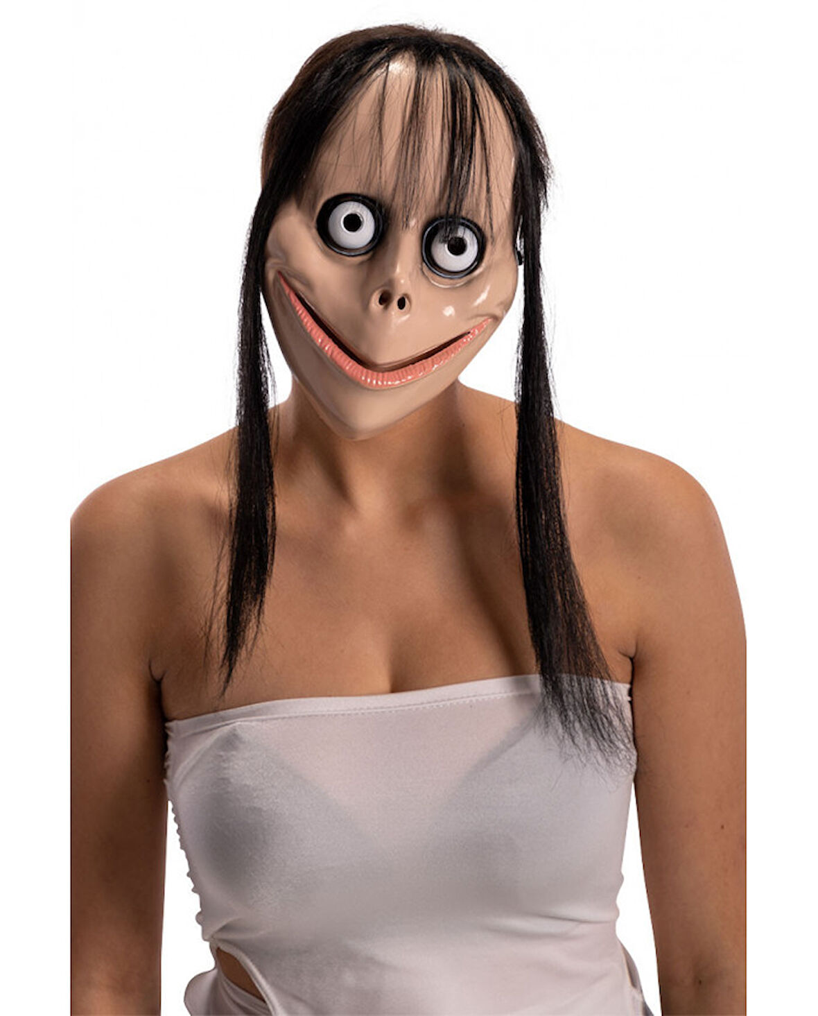 Korkunç Ürpertici Uzun Saçlı Maske 24x16 cm