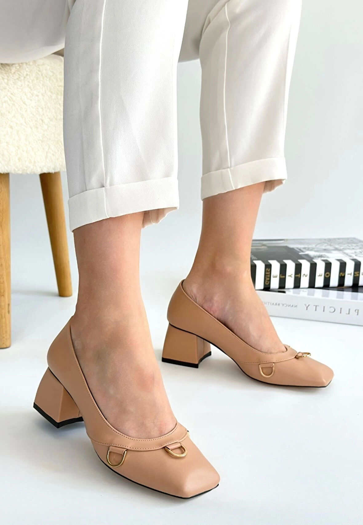 Cande Nude Cilt Topuklu Ayakkabı